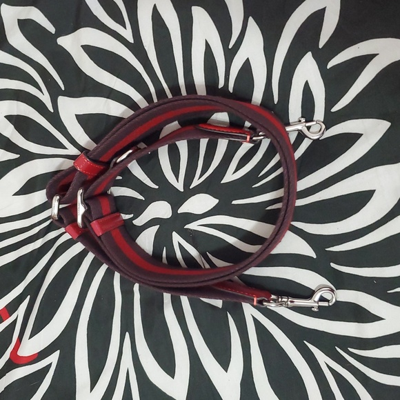 Coach Ellis Red Nylon & Leather Shoulder Crossbody Bag with Silver Hardware - Picture 8 of 8